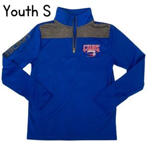 Chicago Cubs Zip up Pullover Sweatshirt, Youth S (6-7) Blue, Under Armour